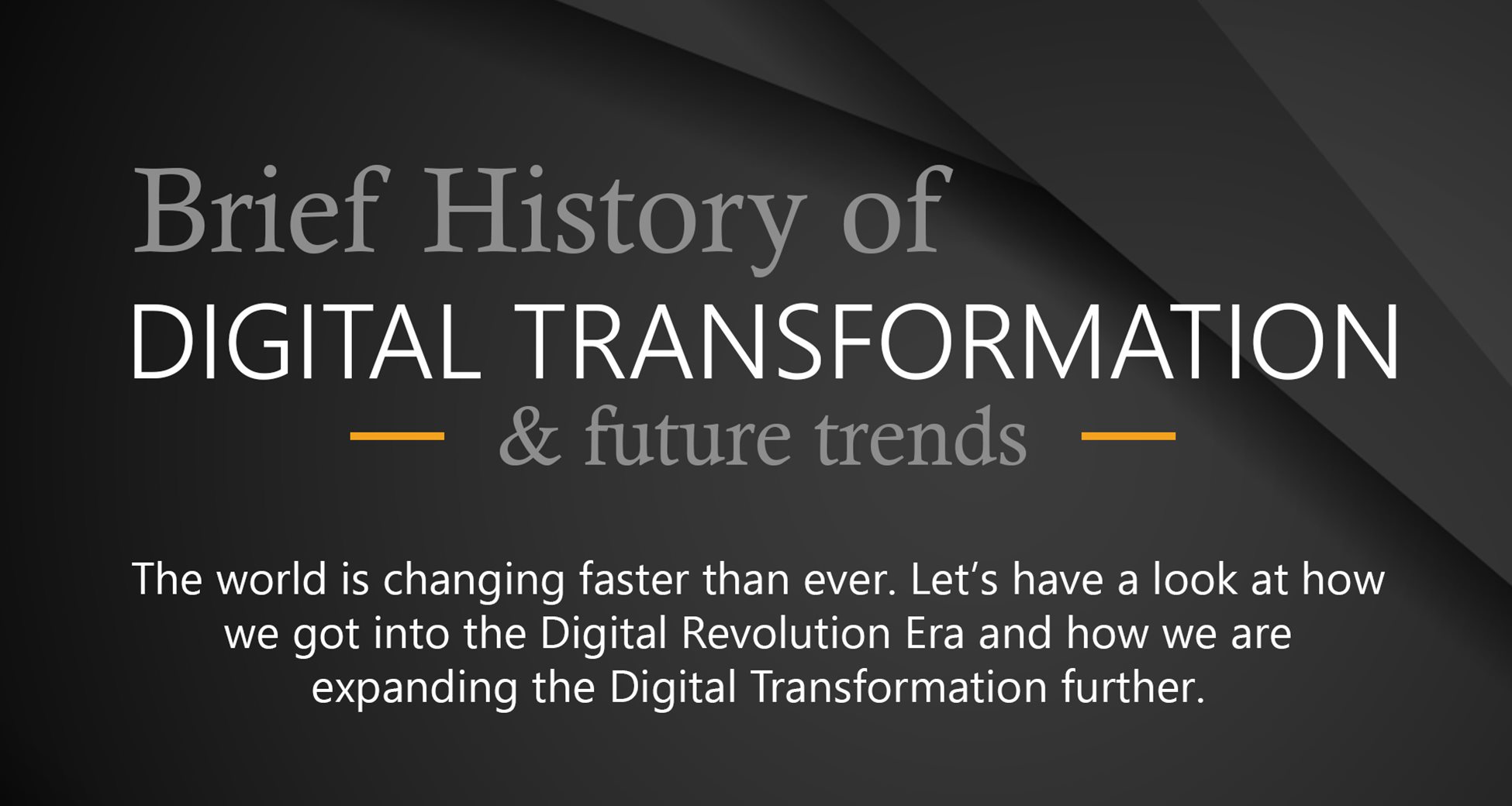 History of Digital transformation